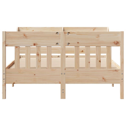 Bedframe zonder matras massief grenenhout 150x200 cm