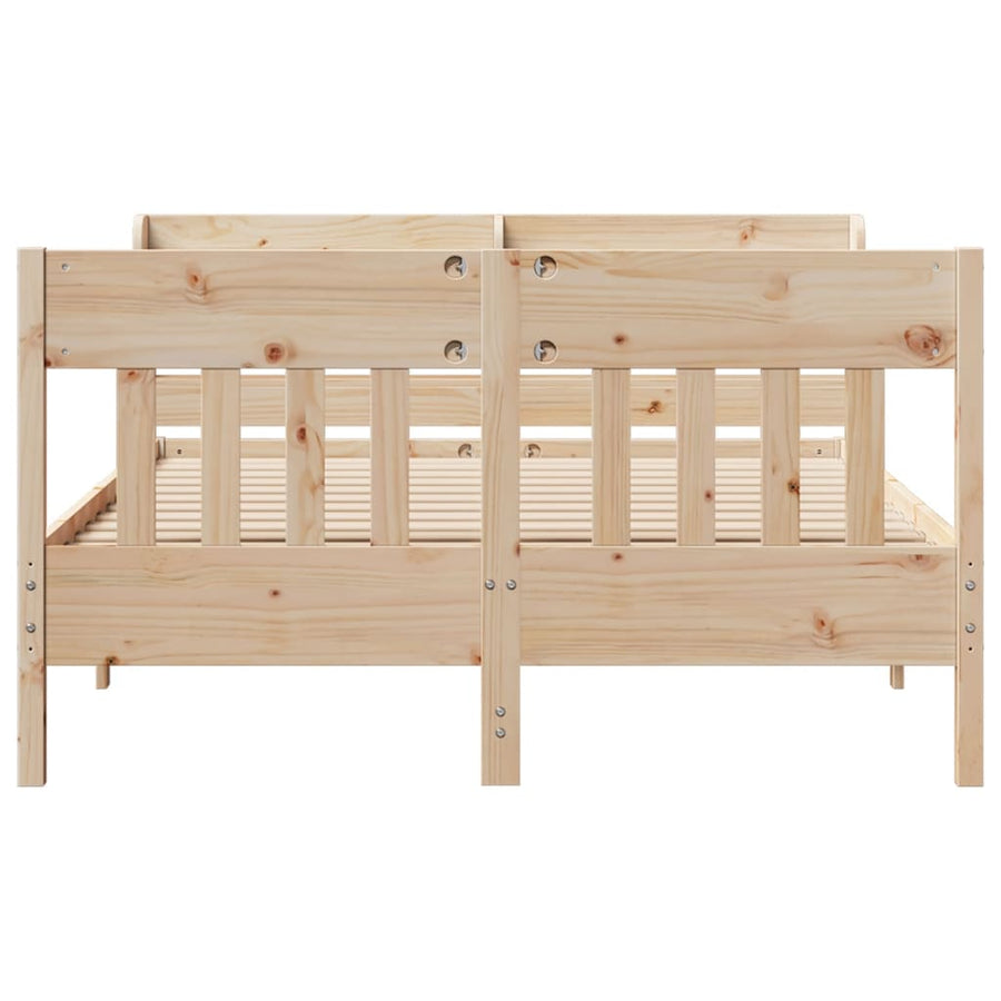 Bedframe zonder matras massief grenenhout 150x200 cm