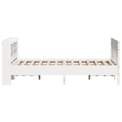 Bedframe zonder matras massief grenenhout wit 140x200 cm