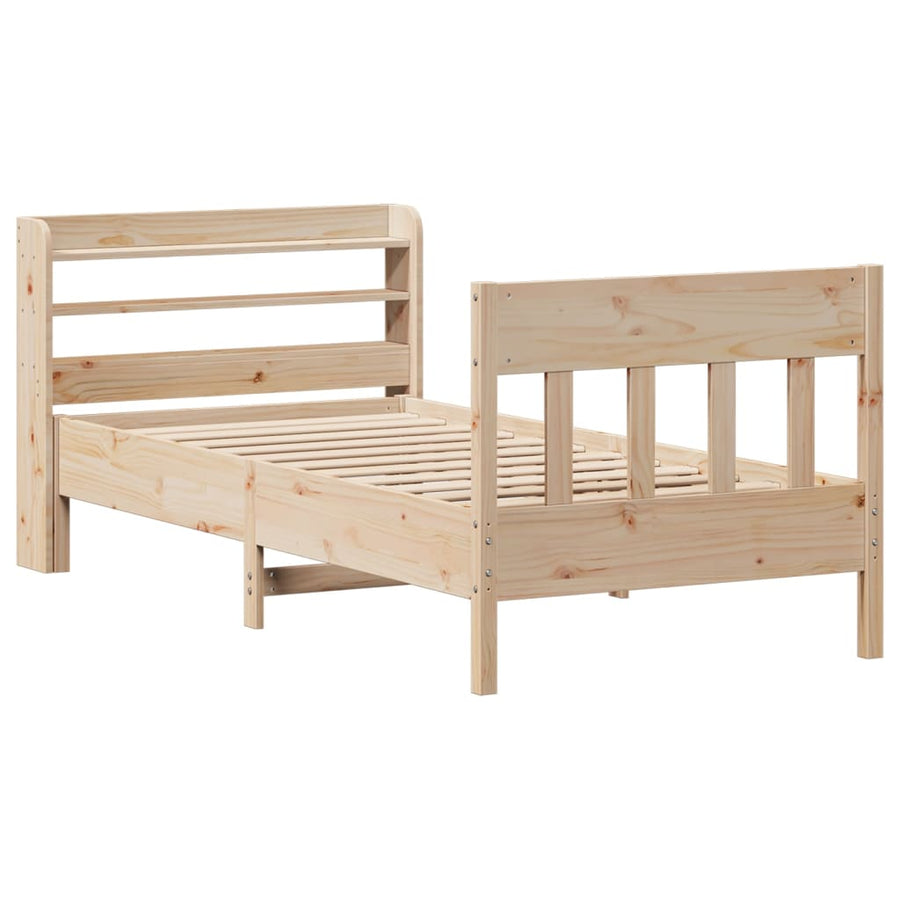 Bedframe zonder matras massief grenenhout 90x200 cm