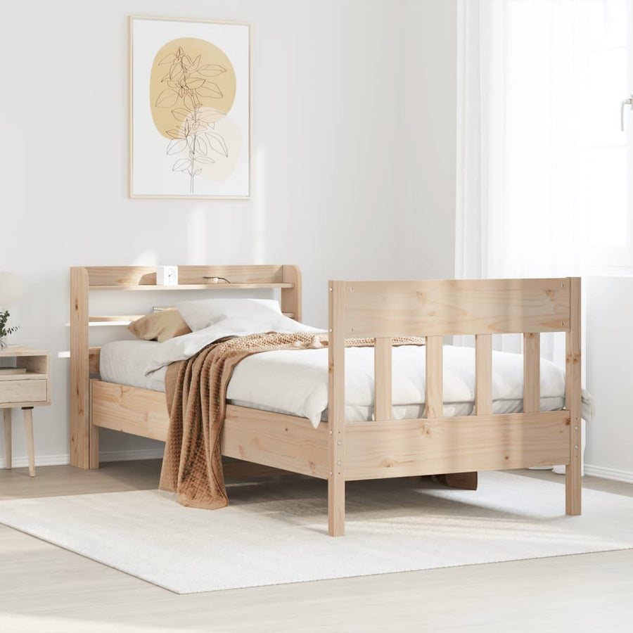 Bedframe zonder matras massief grenenhout 90x200 cm