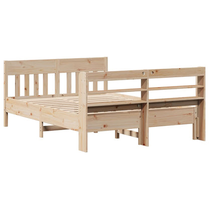 Bedframe zonder matras massief grenenhout 135x190 cm