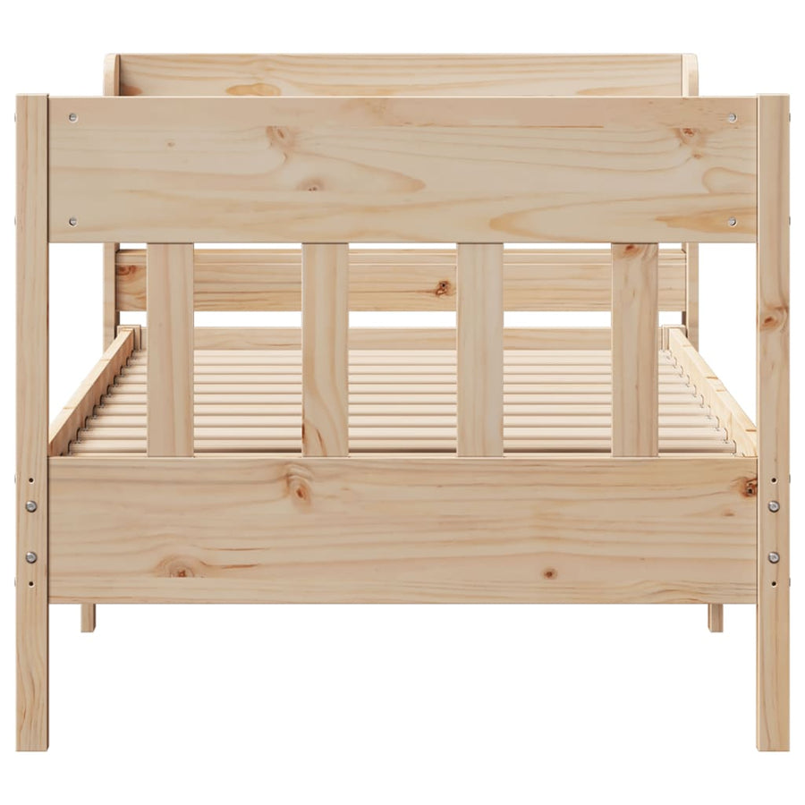Bedframe zonder matras massief grenenhout 90x190 cm
