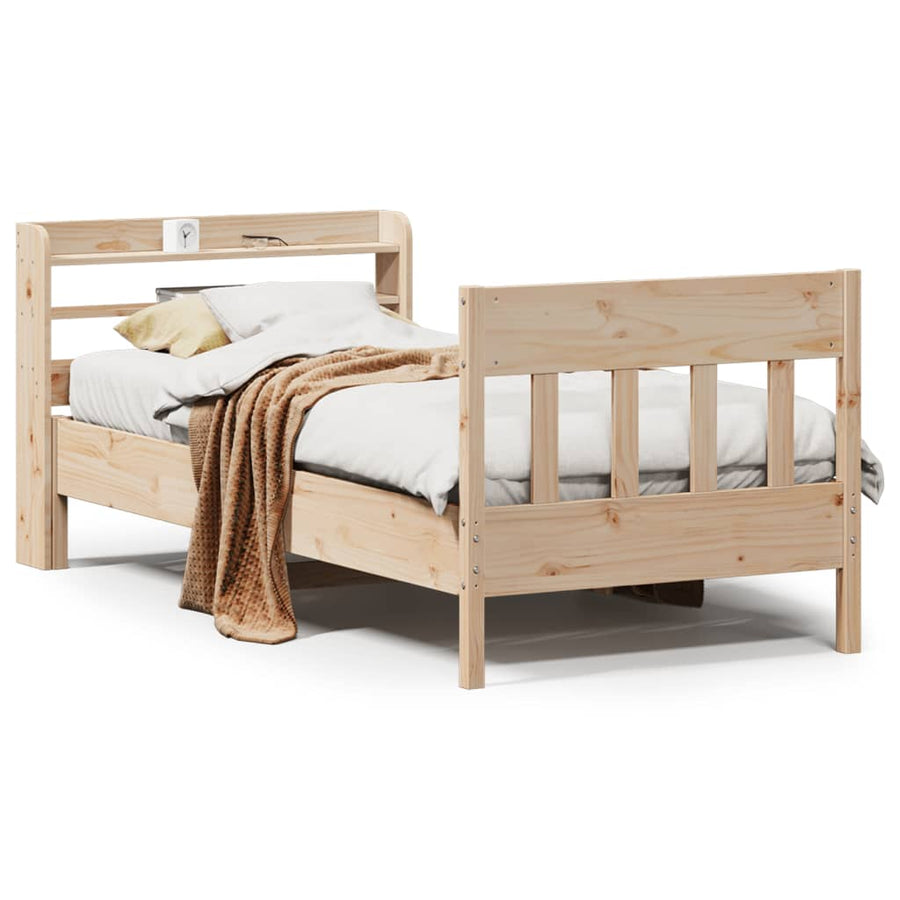 Bedframe zonder matras massief grenenhout 90x190 cm