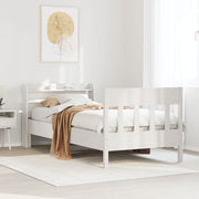 Bedframe massief grenenhout wit 90x190 cm