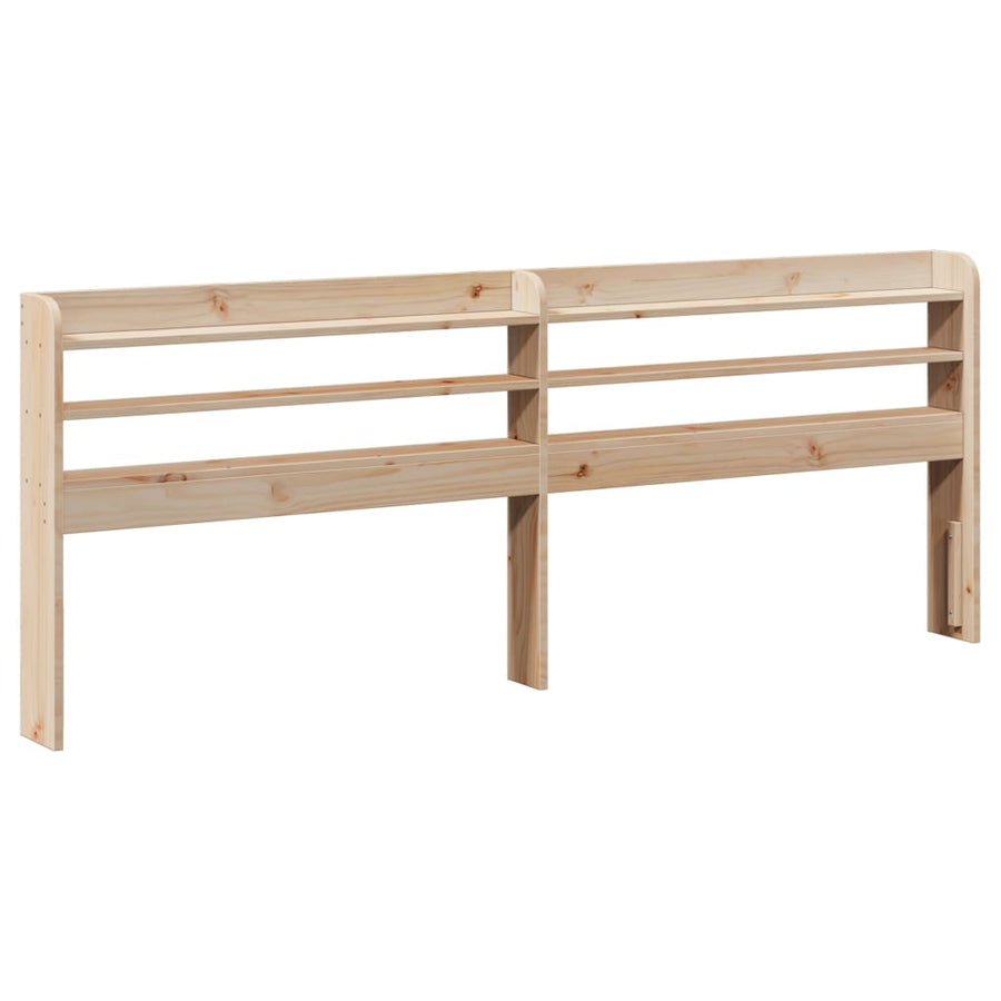 Bedframe met hoofdbord massief grenenhout 200x200 cm