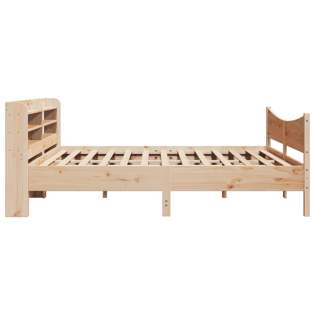 Bedframe met hoofdbord massief grenenhout 180x200 cm