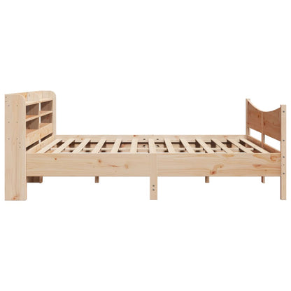 Bedframe met hoofdbord massief grenenhout 180x200 cm