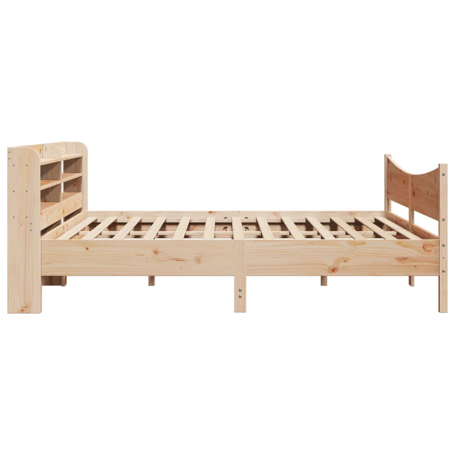 Bedframe met hoofdbord massief grenenhout 180x200 cm