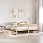 Bed frame without mattress solid pine wood 200x200 cm