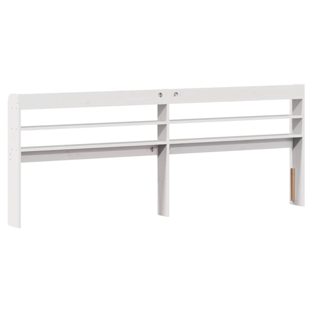 Bedframe zonder matras massief grenenhout wit 200x200 cm