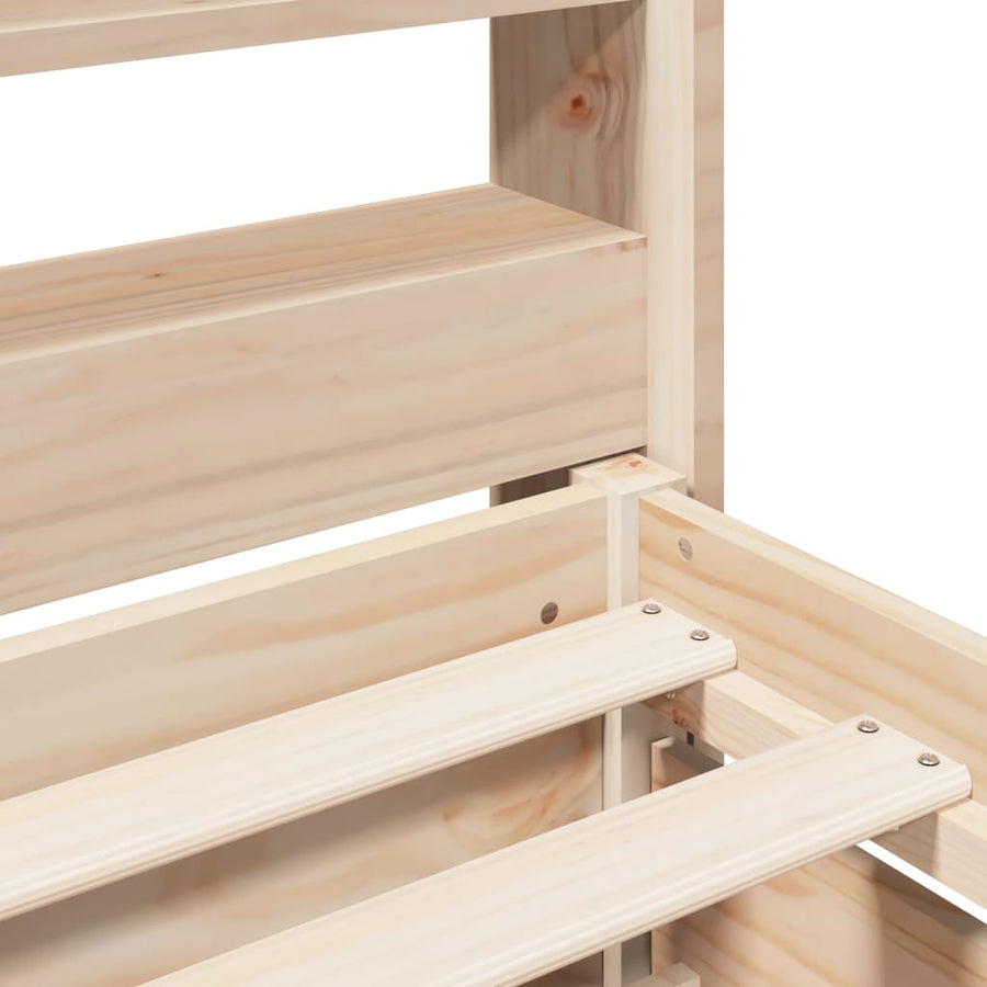 Bedframe zonder matras massief grenenhout 160x200 cm