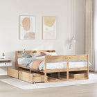 Bed Frame without Mattress Solid Pine Wood 150x200 cm