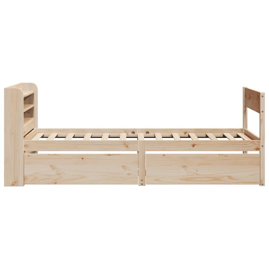 Bedframe zonder matras massief grenenhout 90x200 cm