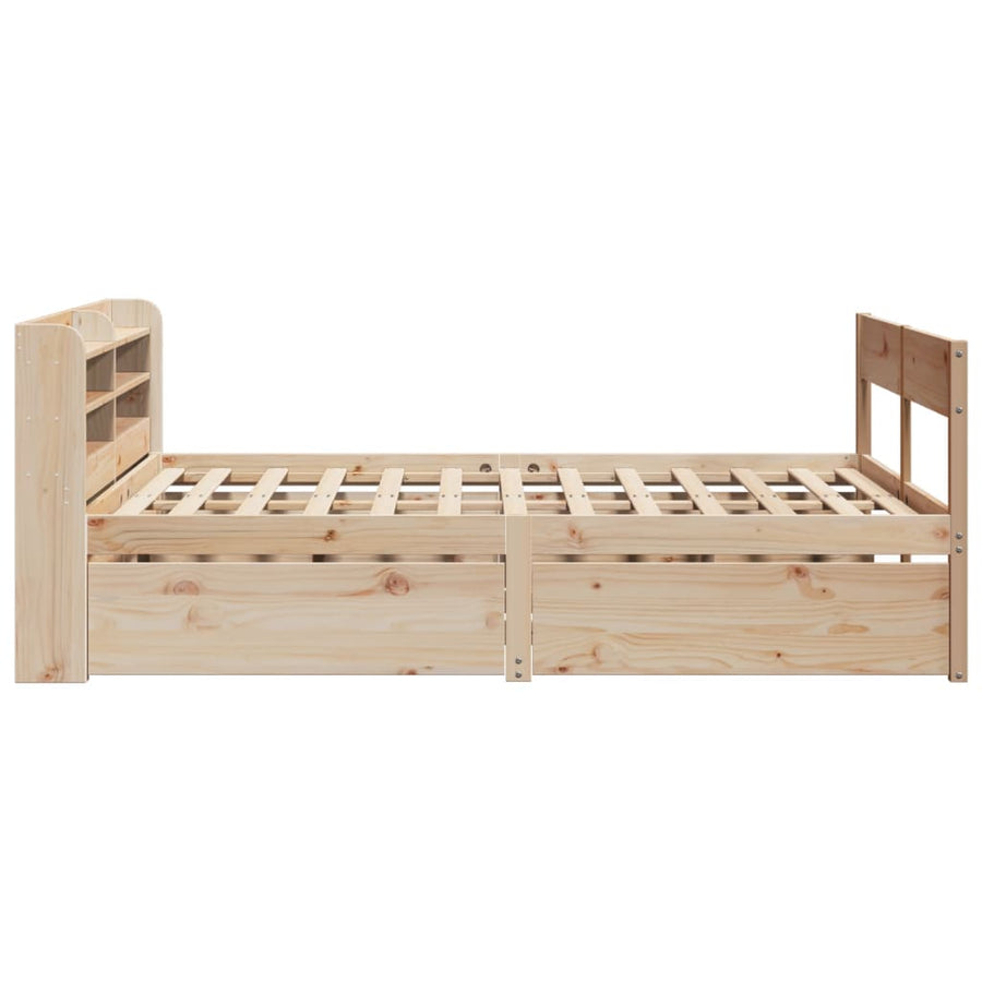 Bedframe zonder matras massief grenenhout 135x190 cm