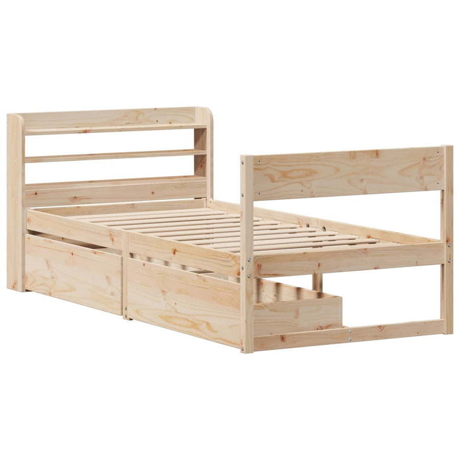 Bedframe zonder matras massief grenenhout 90x190 cm