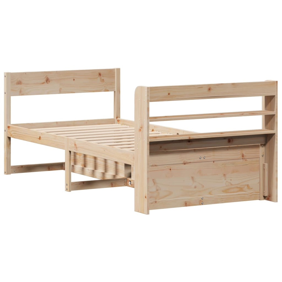 Bedframe zonder matras massief grenenhout 90x190 cm