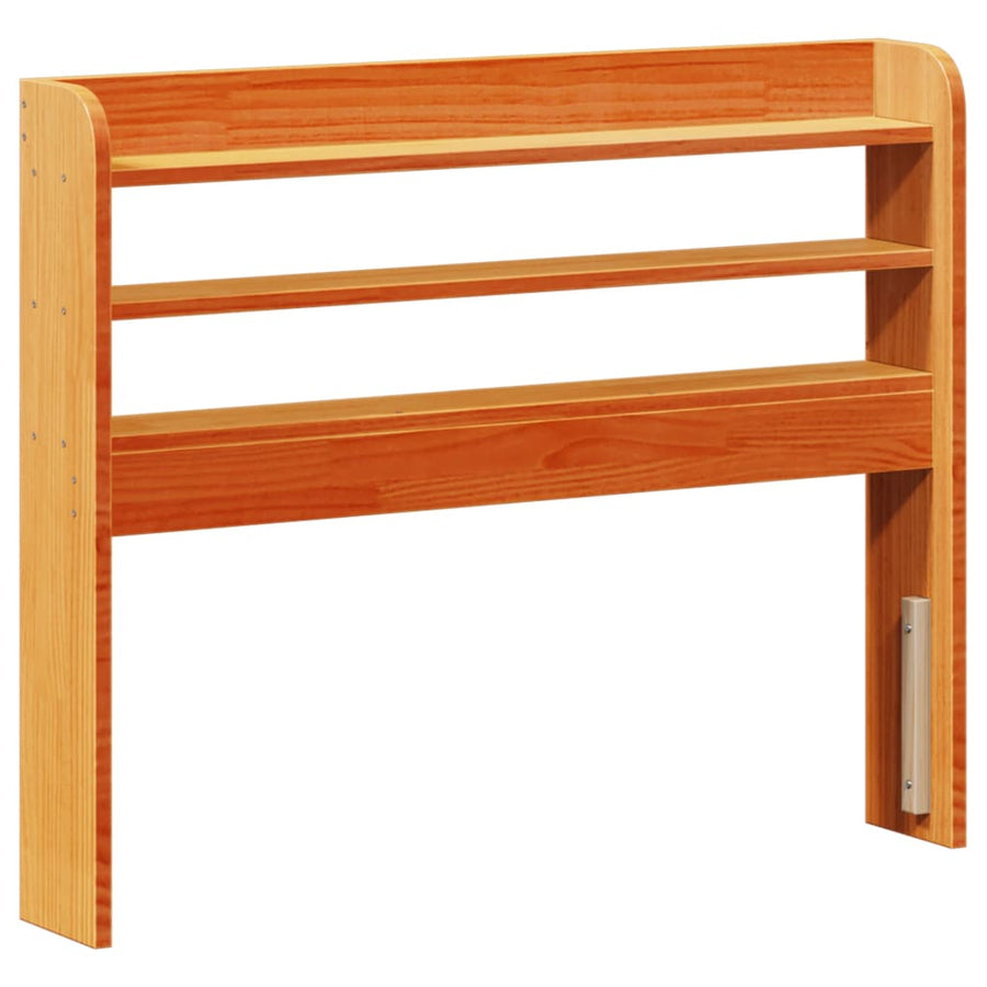 Bedframe zonder matras massief grenenhout wasbruin 75x190 cm