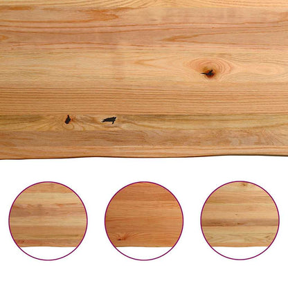 Eettafel met natuurlijke rand 320x80x74 cm massief eikenhout