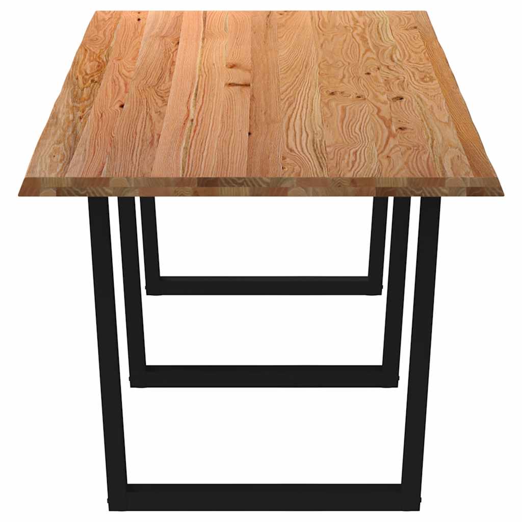 Eettafel met natuurlijke rand 320x100x74 cm massief eikenhout