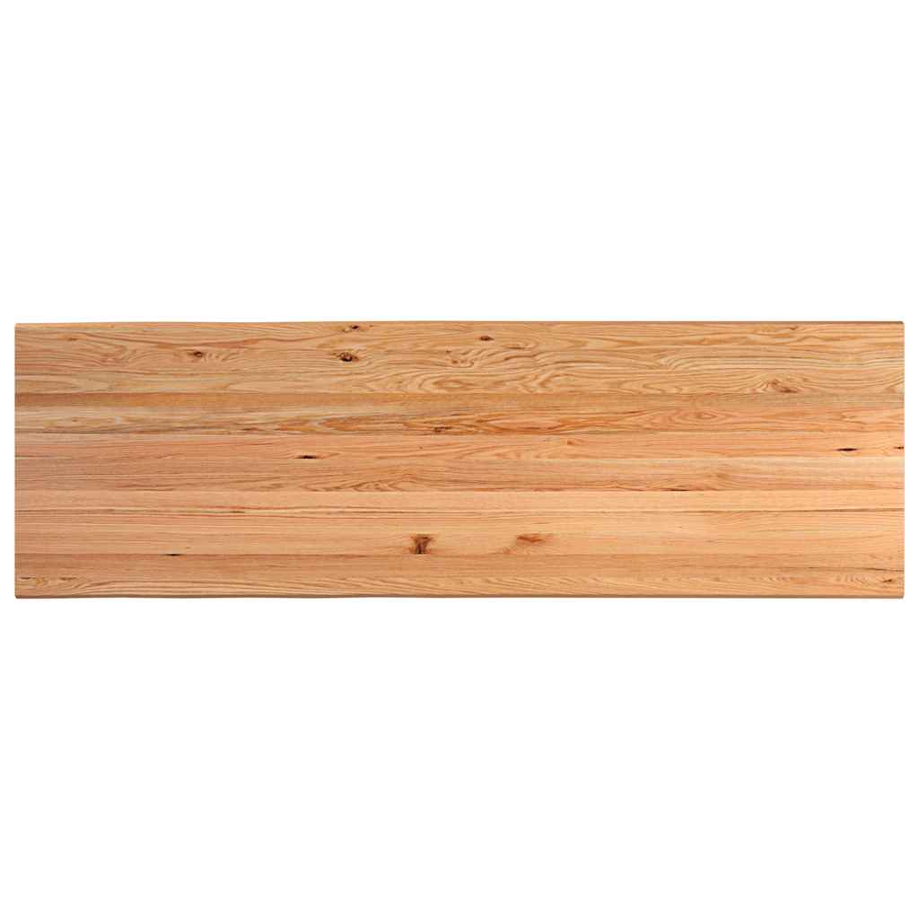 Eettafel met natuurlijke rand 320x100x74 cm massief eikenhout