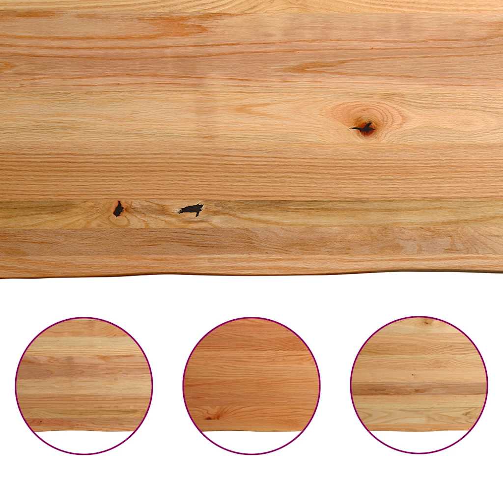 Eettafel met natuurlijke rand 320x100x74 cm massief eikenhout