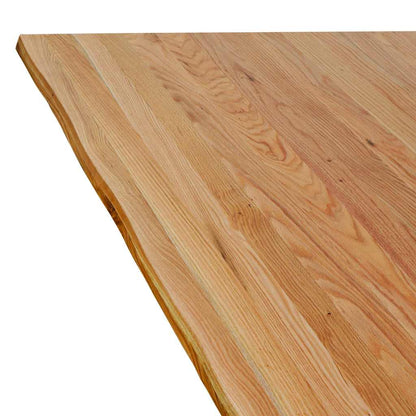 Eettafel met natuurlijke rand 320x100x74 cm massief eikenhout