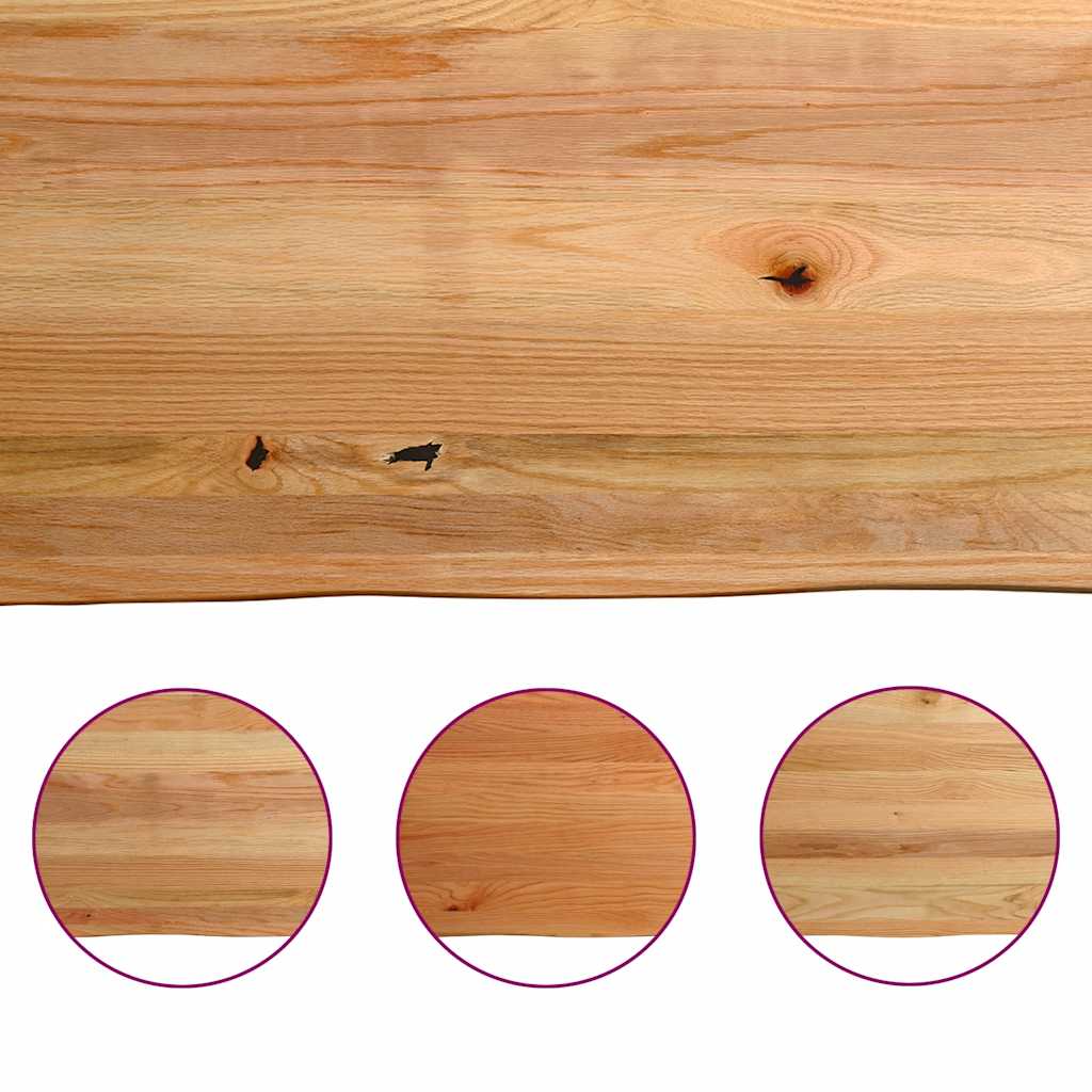 Eettafel met natuurlijke rand 320x100x74 cm massief eikenhout