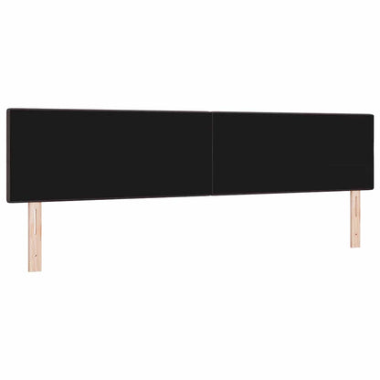 LED Hoofdbord met LED-stripverlichting Donkerbruin 200 cm Stof