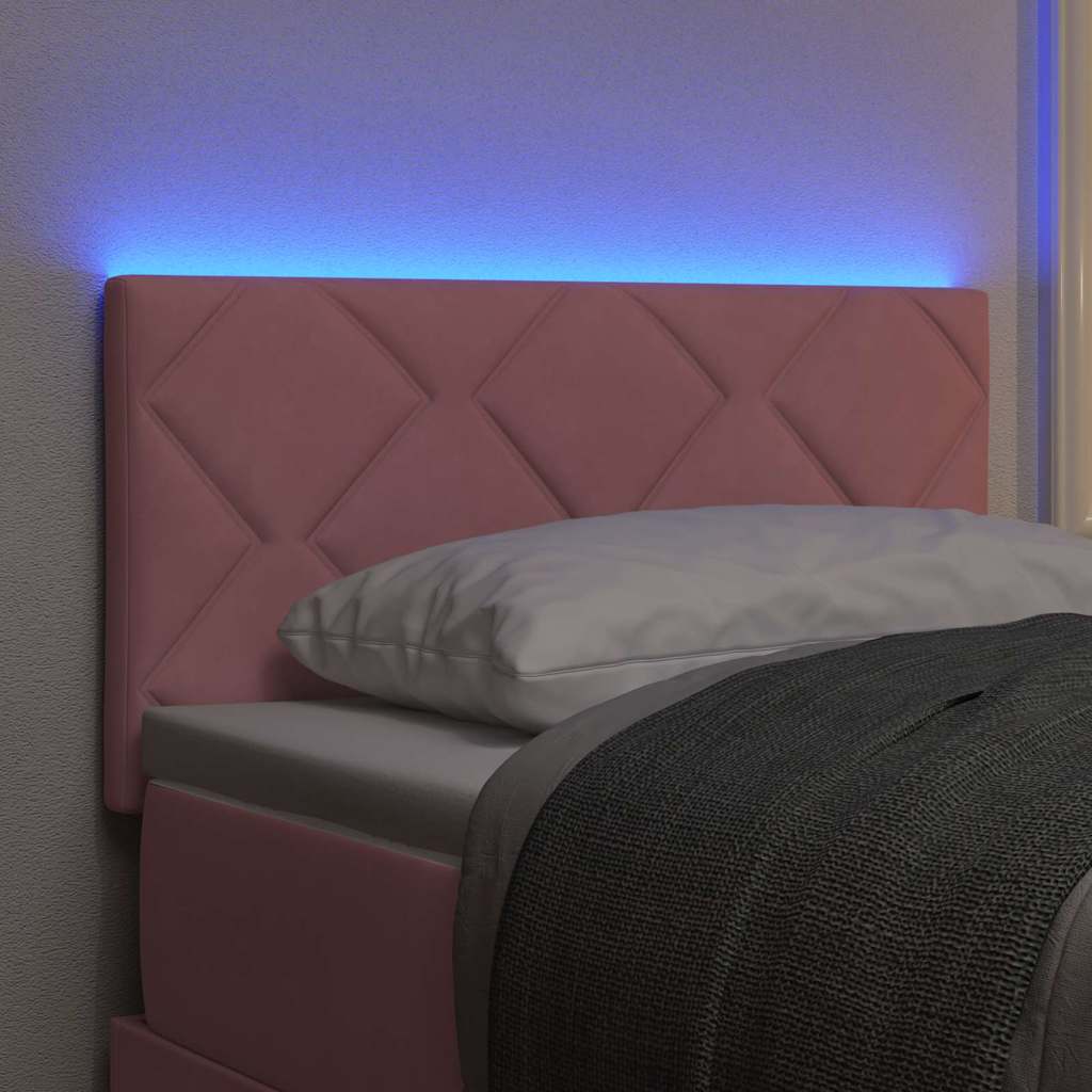 LED Hoofdbord Roze 80 cm Fluweel