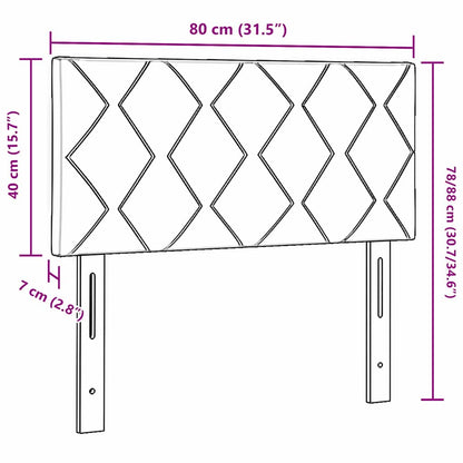 LED Hoofdbord Roze 80 cm Fluweel