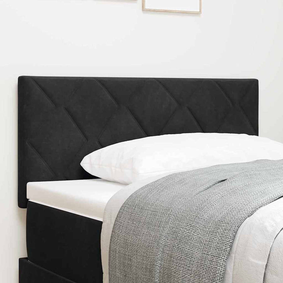 LED Hoofdbord - Zwart Zwart 100 cm Bekledingsstof