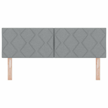 LED Hoofdbord Lichtgrijs 144 cm Stof