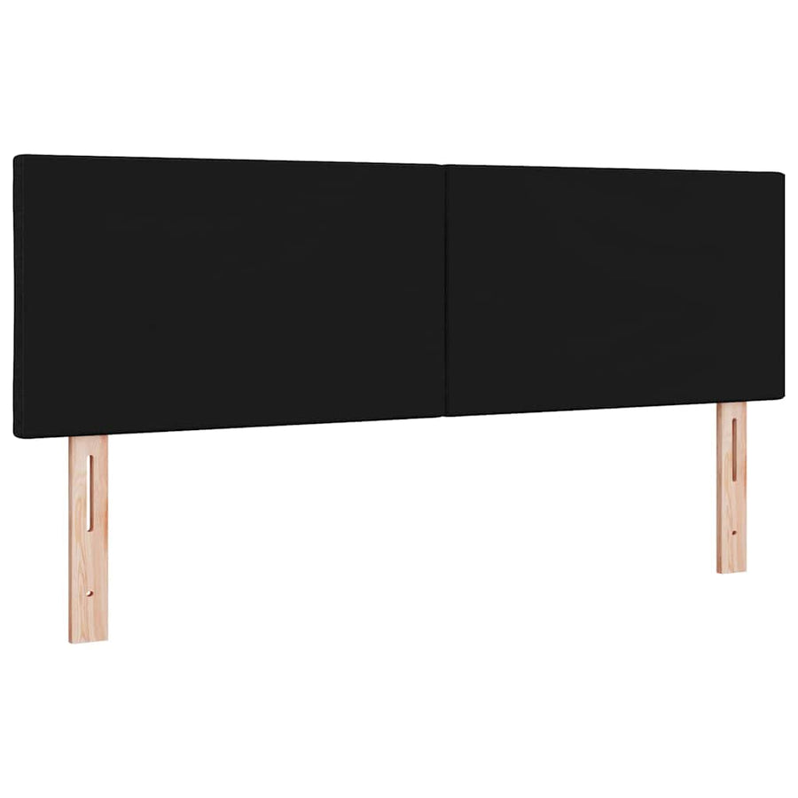 LED Hoofdbord Zwart 144 cm Stof