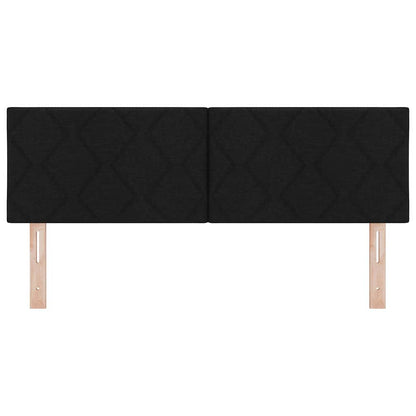 LED Hoofdbord Zwart 144 cm Stof