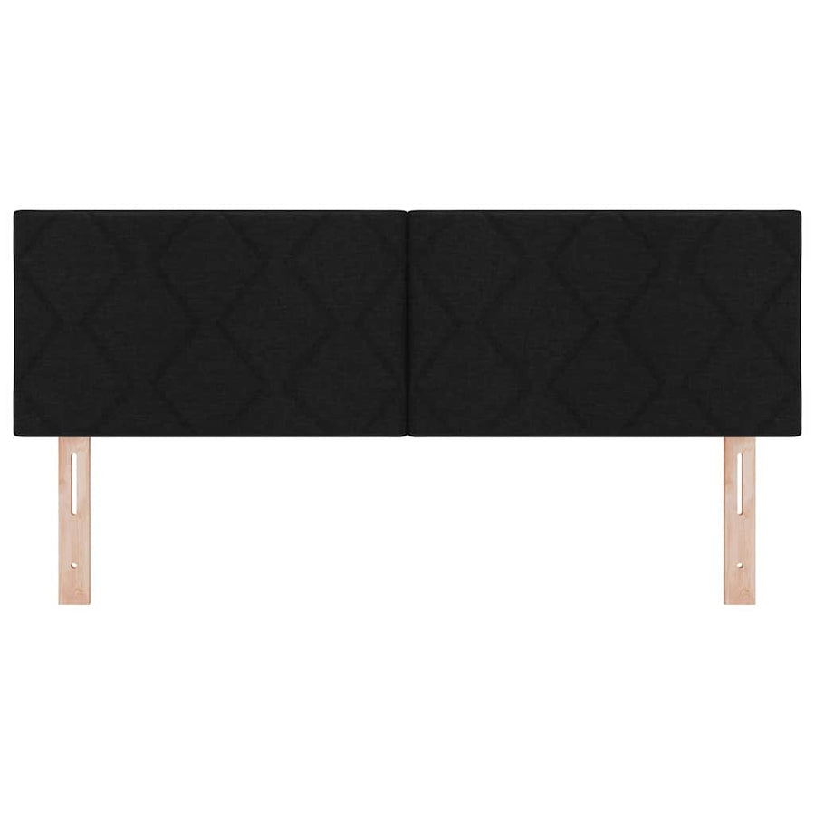 LED Hoofdbord Zwart 144 cm Stof