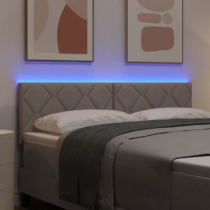 LED Hoofdbord Taupe Stof