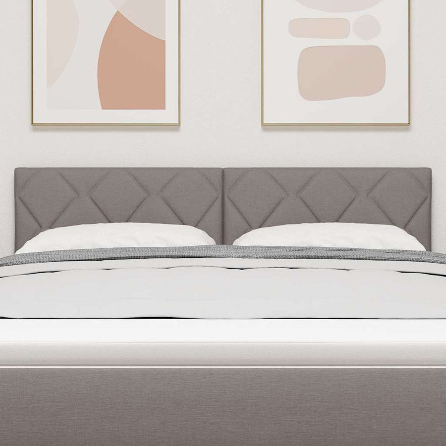 LED Hoofdbord Taupe Stof