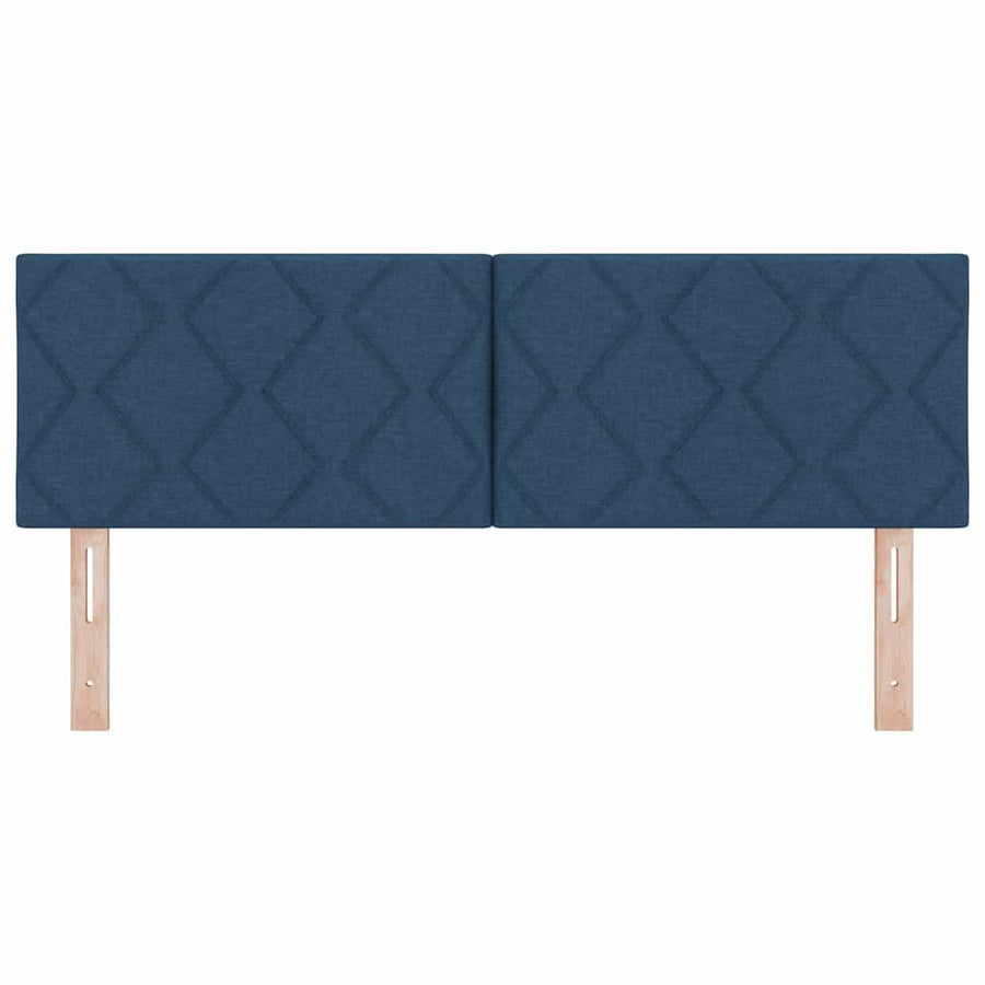 LED Hoofdbord Blauw 144 cm Stof