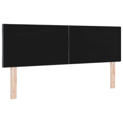 LED Hoofdbord Donkergrijs 144 cm Fluweel