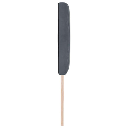 LED Hoofdbord Donkergrijs 144 cm Fluweel
