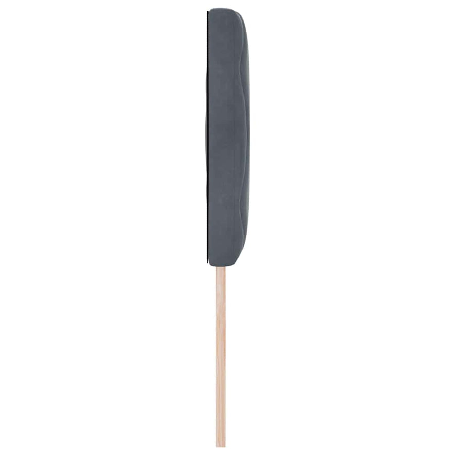 LED Hoofdbord Donkergrijs 144 cm Fluweel