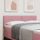Hoofdbord LED roze fluweel 144x88 cm