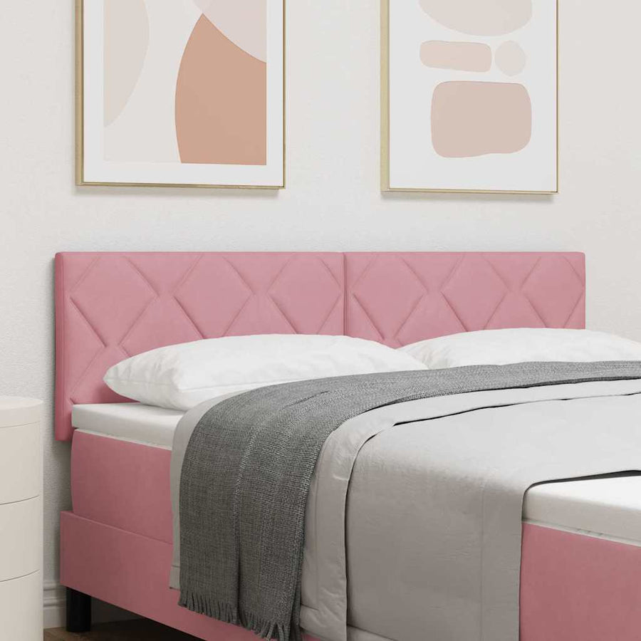 LED Hoofdbord Roze 144 cm Fluweel