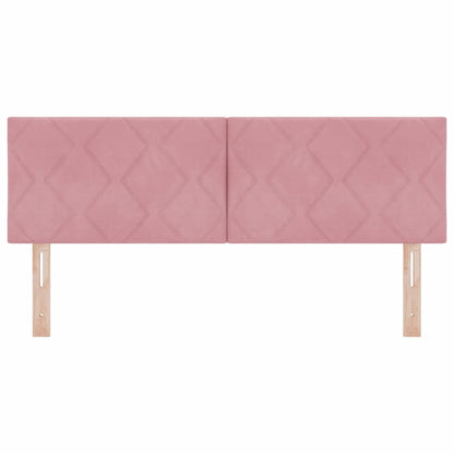 LED Hoofdbord Roze 144 cm Fluweel