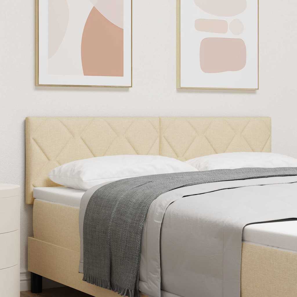 LED Hoofdbord Crème 160 cm Stof