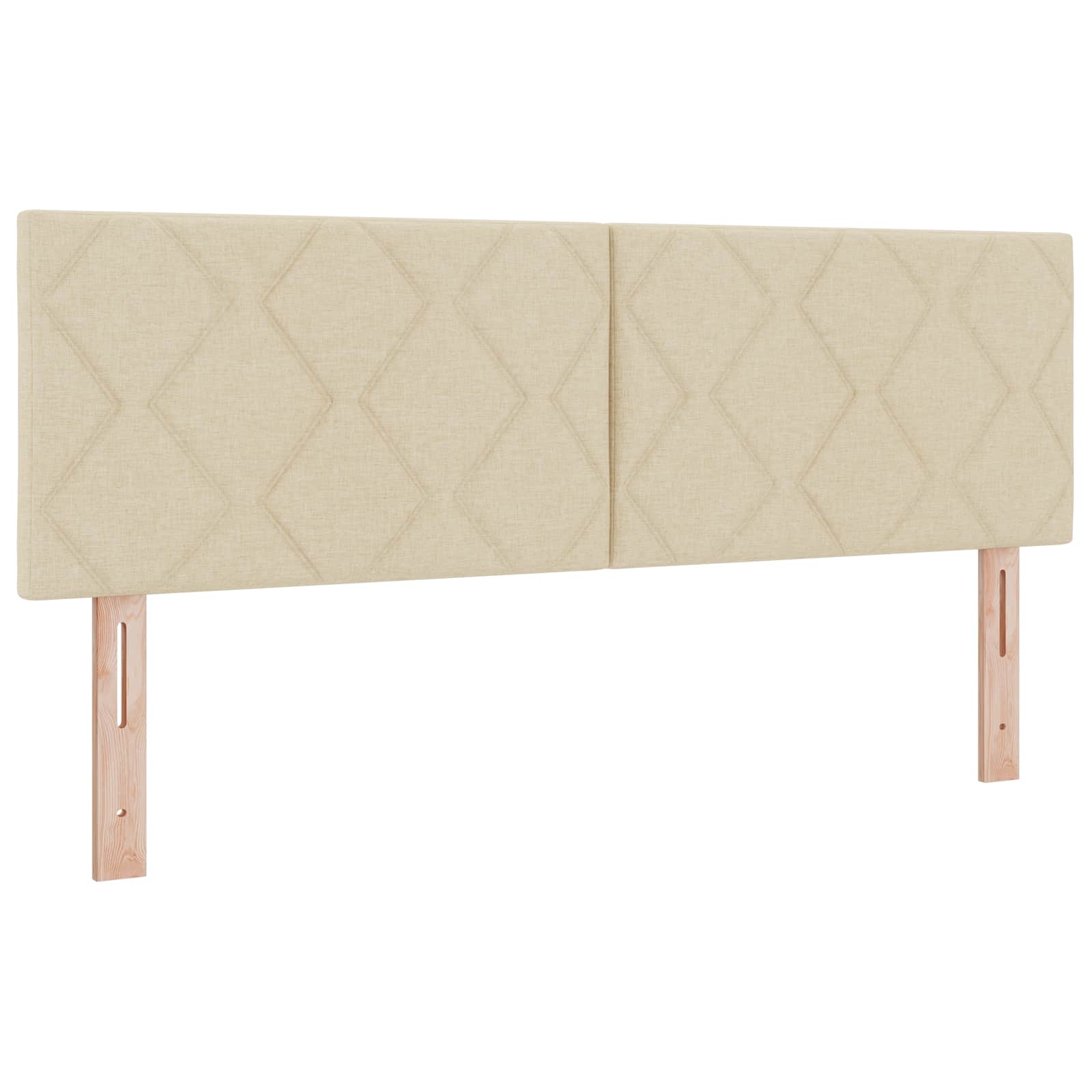 LED Hoofdbord Crème 160 cm Stof