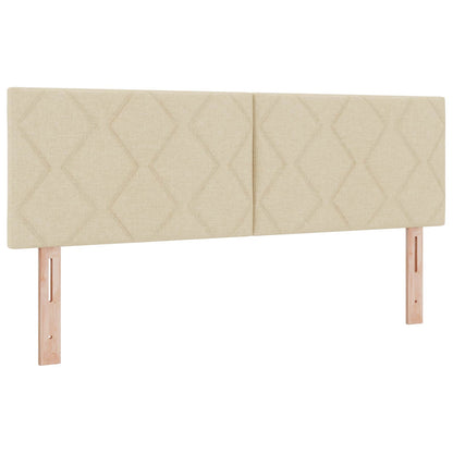 LED Hoofdbord Crème 160 cm Stof
