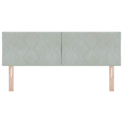 LED Hoofdbord Lichtgrijs 160 cm Fluweel