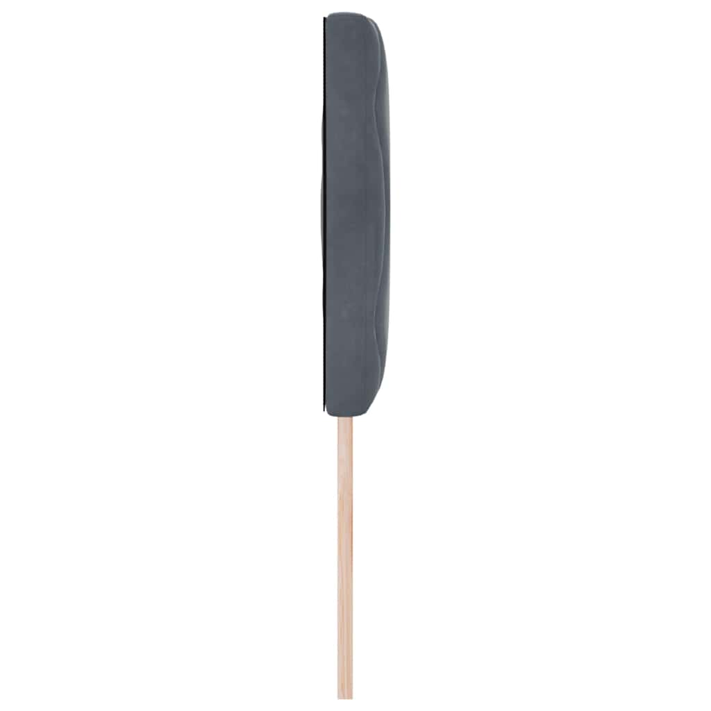 LED Hoofdbord Donkergrijs 160 cm Fluweel